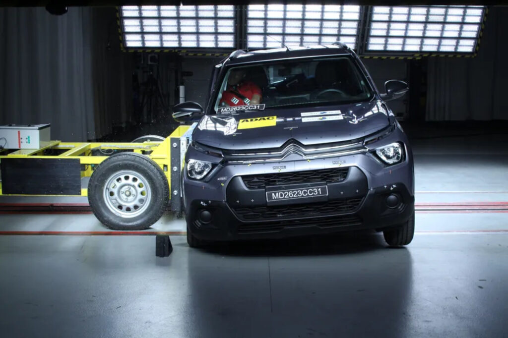 teste de colisão com Citroën C3 Latin NCAP
