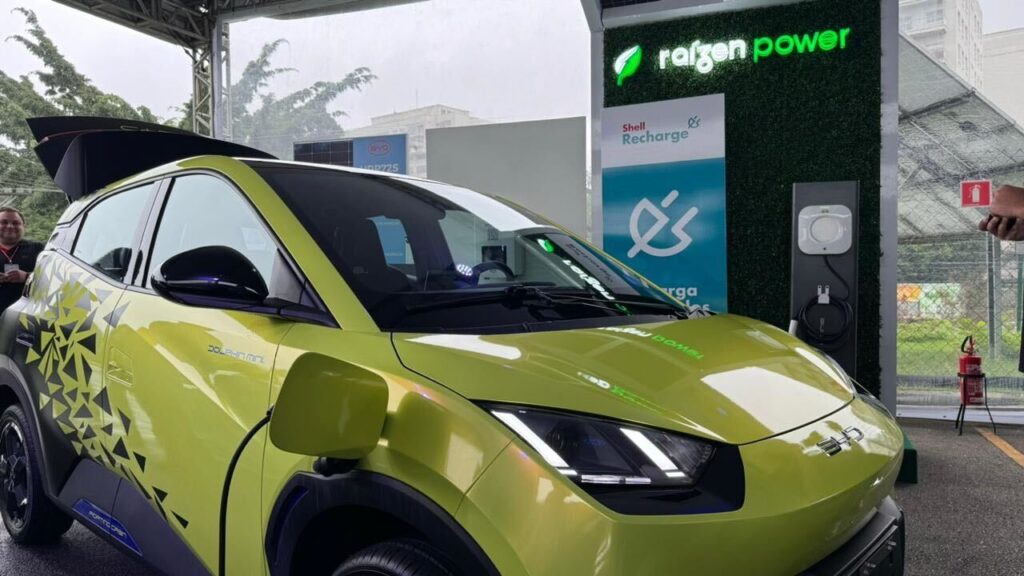 Recarga de veículos elétricos BYD Raízen